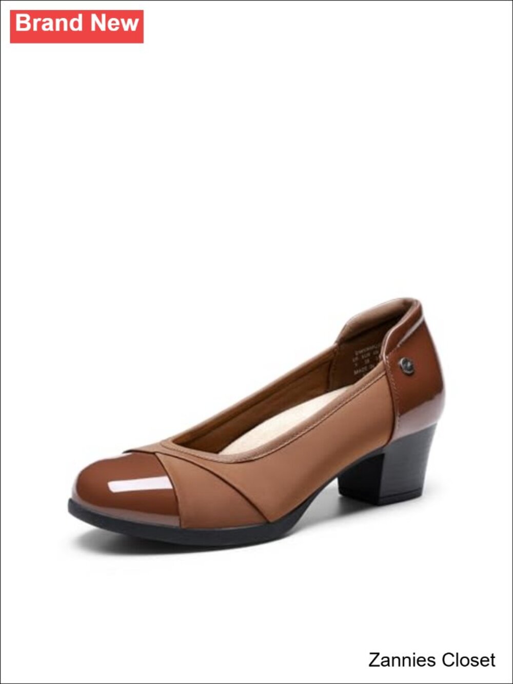 ✨ DREAM PAIRS Women's Low Chunky Block Heel Pumps Arch Support Slip-On Work